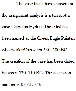 Arts Assignment Visual Analysis